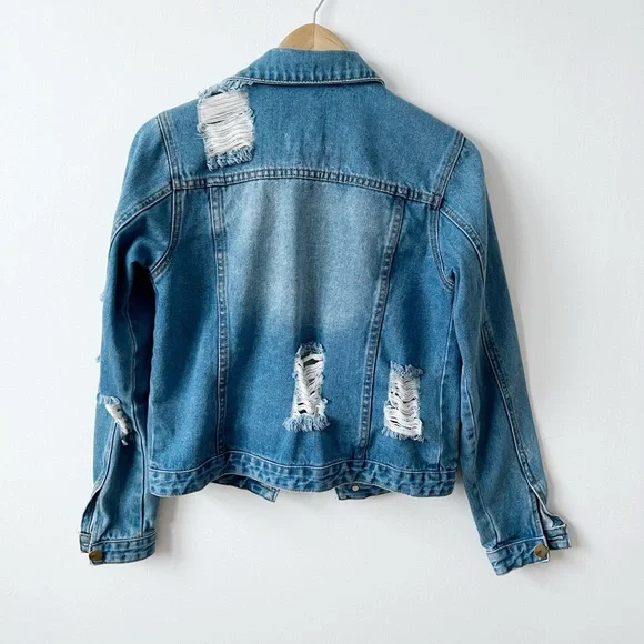 Distressed Denim Jacket - Picture 2 of 4
